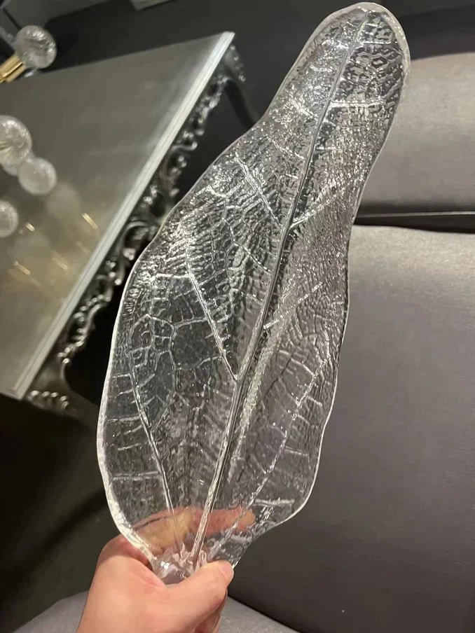 Creative Bionic Resin Leaves Chandelier for Living Room/Dining Room/Staircase - Wall Lamp/W27.5"*H59.1"Warm Lightcasivra