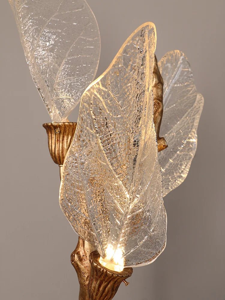 Creative Bionic Resin Leaves Chandelier for Living Room/Dining Room/Staircase - Wall Lamp/W31.5"*H70.8"Warm Lightcasivra