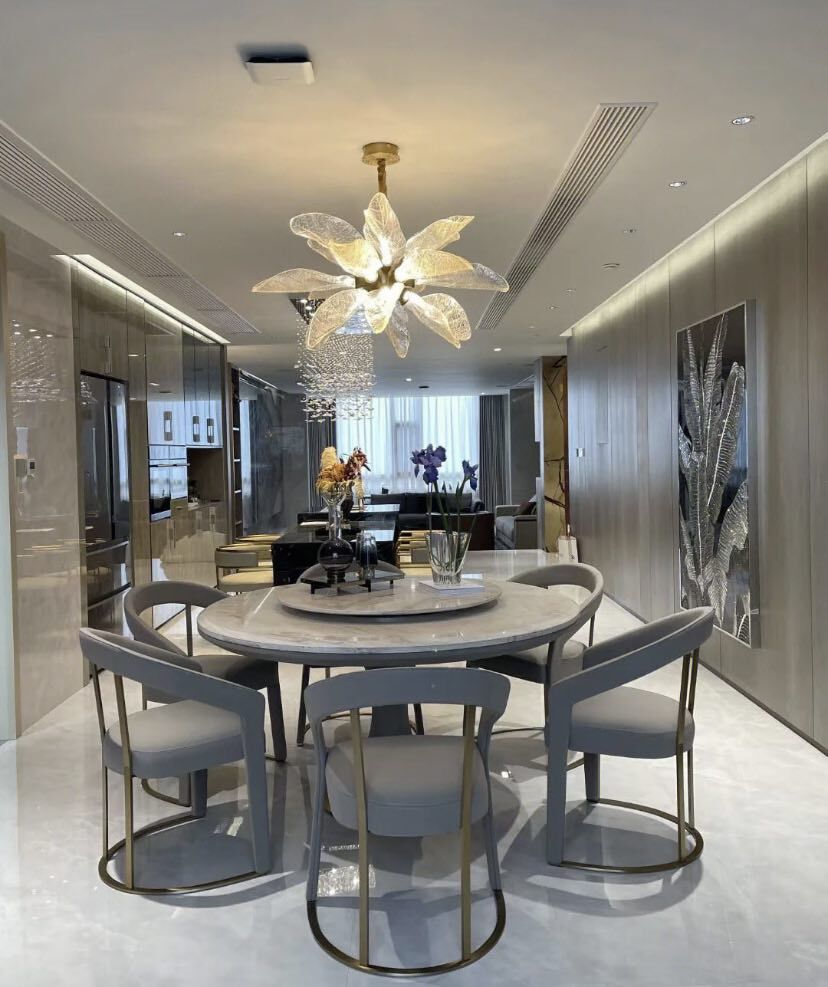 Creative Bionic Resin Leaves Chandelier for Living Room/Dining Room/Staircase - Wall Lamp/W27.5"*H59.1"Warm Lightcasivra
