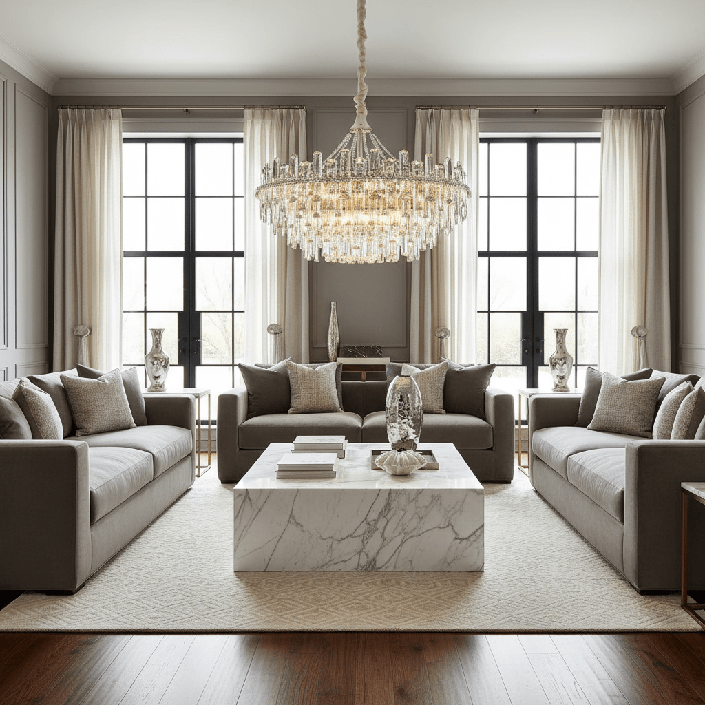 buyGio Modern Round Crystal Chandelier - Morsale