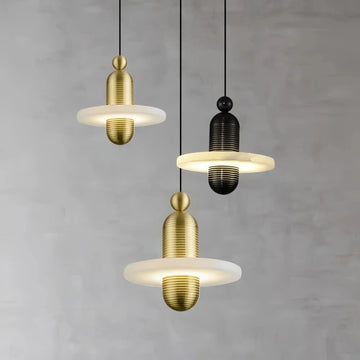 Csilla Alabaster Pendant Light - A - 7.1" x 5.9"Blackcasivra