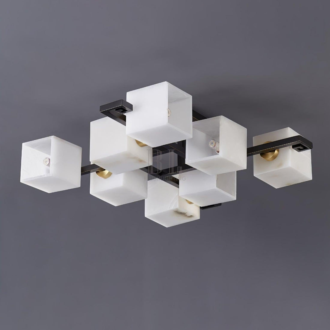 Cubist Alabaster Cluster Ceiling Lamp - by casivra