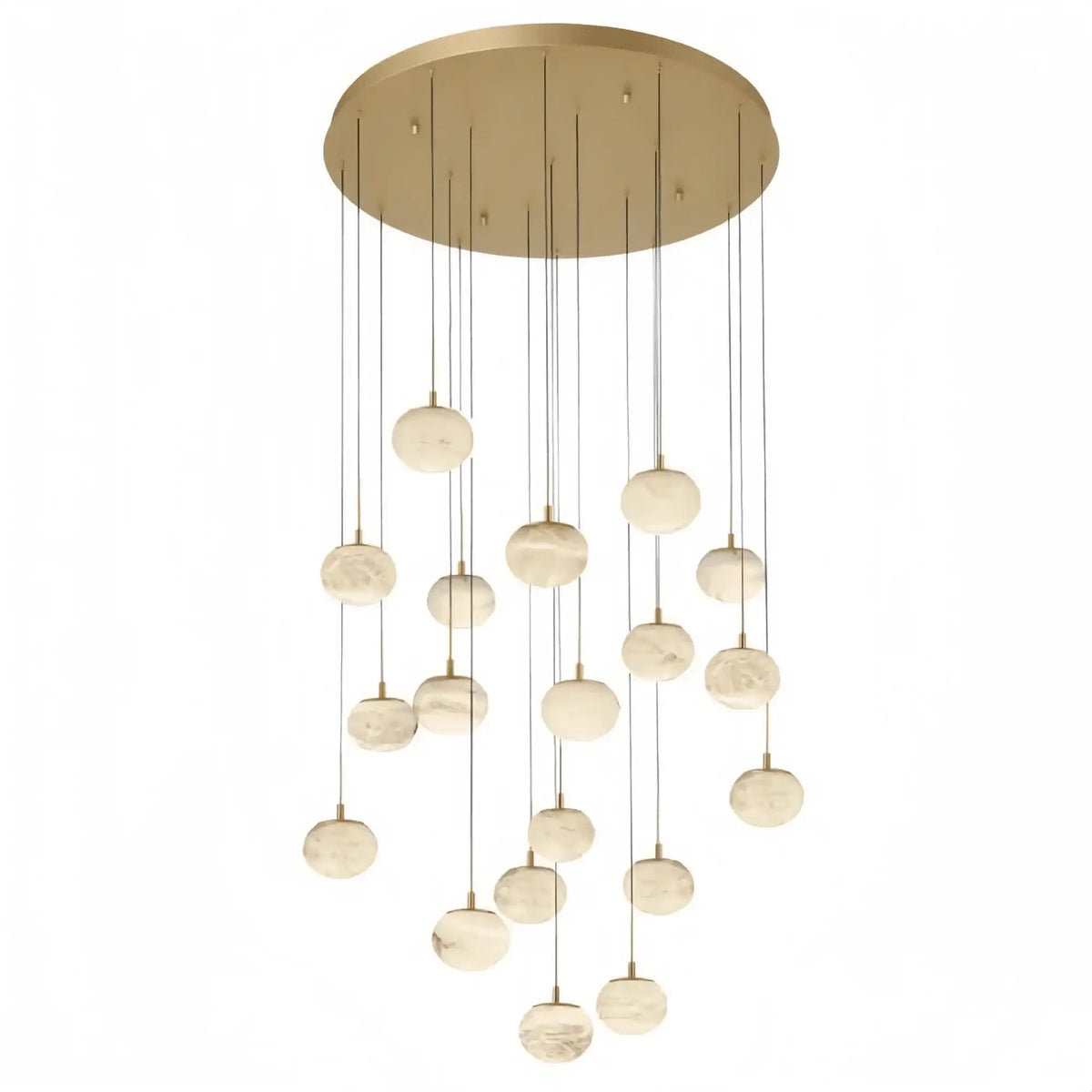 Cudor Round LED Chandelier - Antique Brass19 Lightcasivra