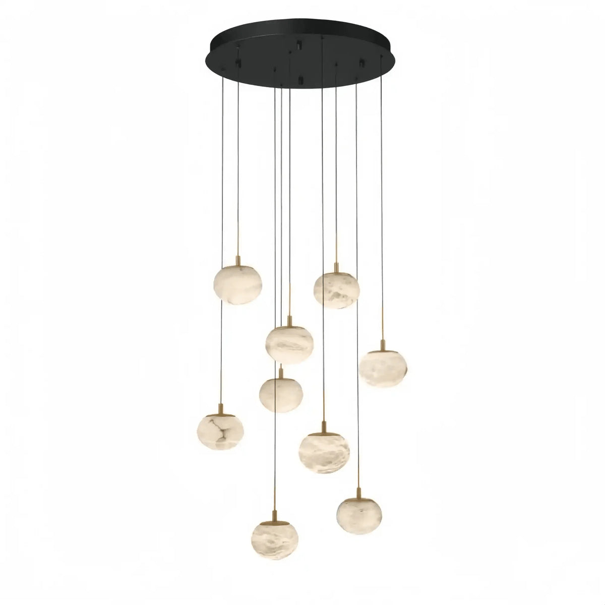 Cudor Round LED Chandelier - Matte Black9 Lightcasivra
