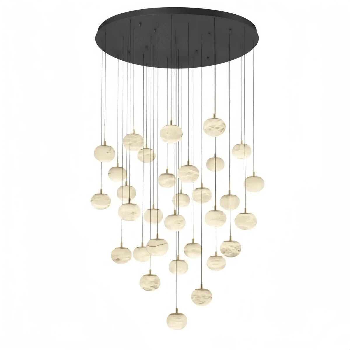 Cudor Round LED Chandelier - Matte Black31 Lightcasivra