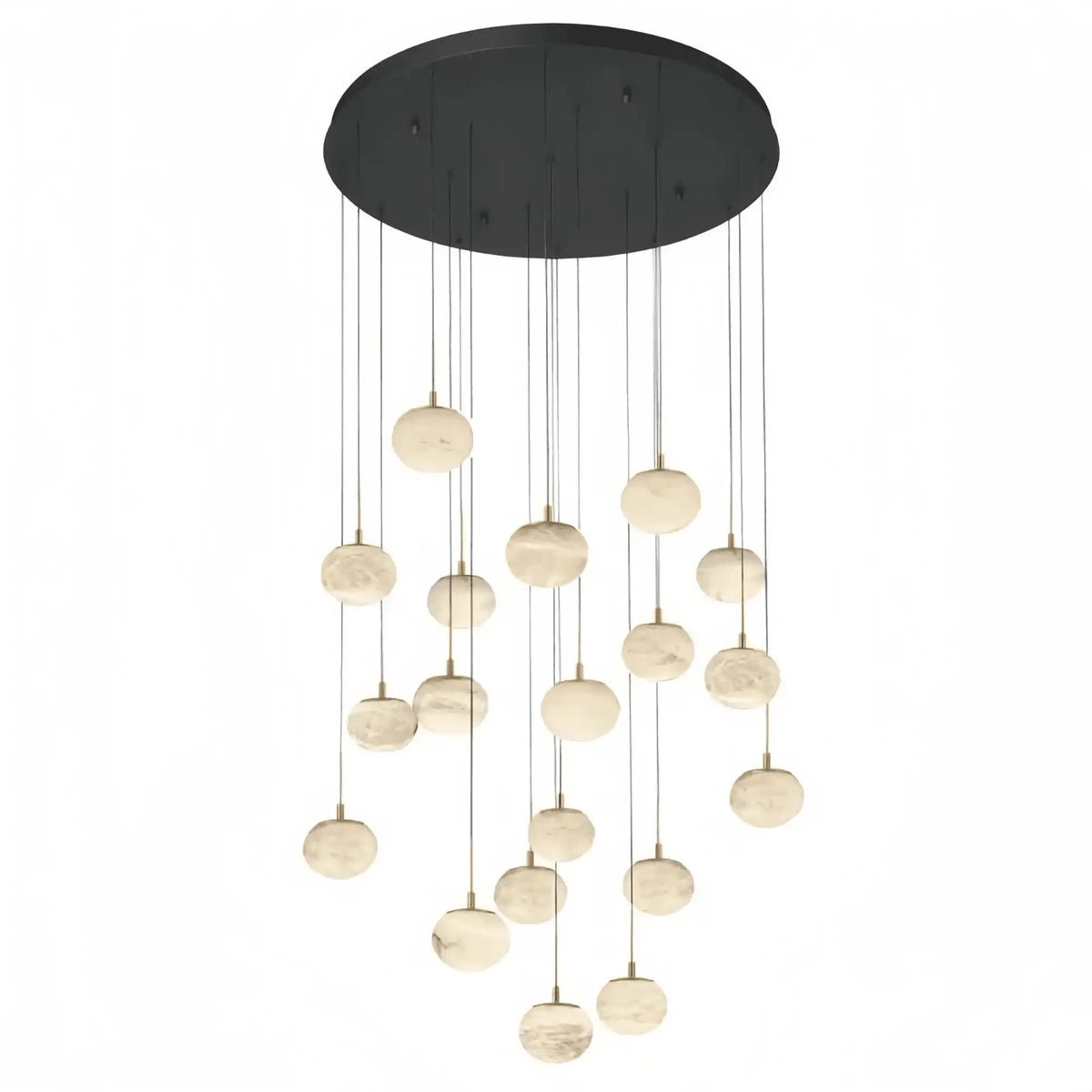 Cudor Round LED Chandelier - Matte Black19 Lightcasivra