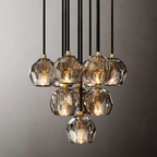 Boule De Radiant Crystal Cluster Chandelier 14"