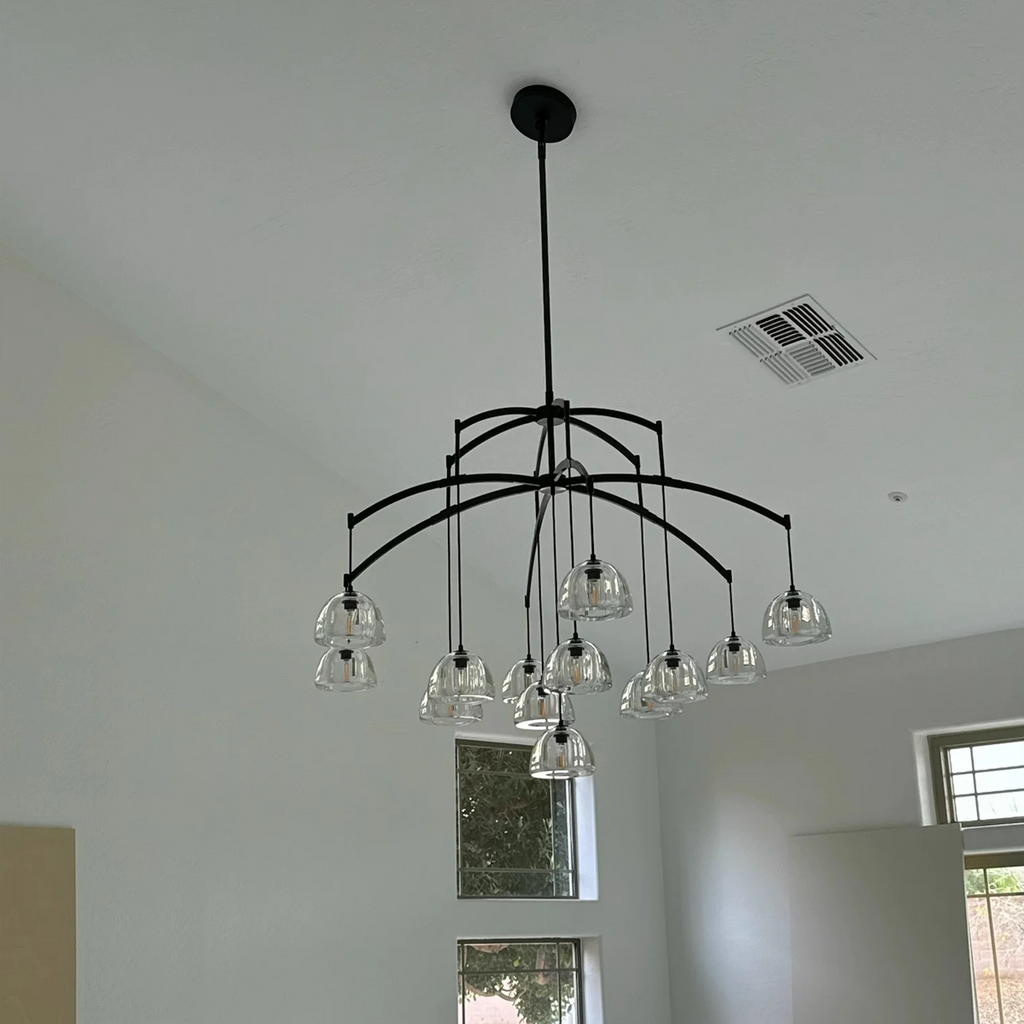 Hemisphere Delicate Crystal Round Chandelier 48"