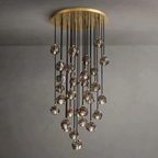 Boule De Radiant Crystal Cluster Chandelier 30"