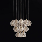Boule De Radiant Crystal Cluster Chandelier 19"