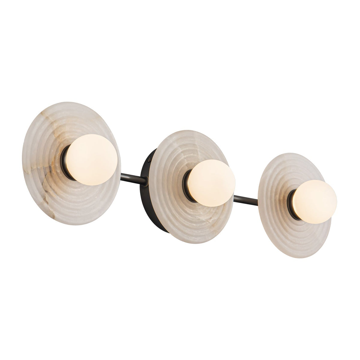 Dahlia Triple Alabaster Wall Sconce - Urban Bronzecasivra