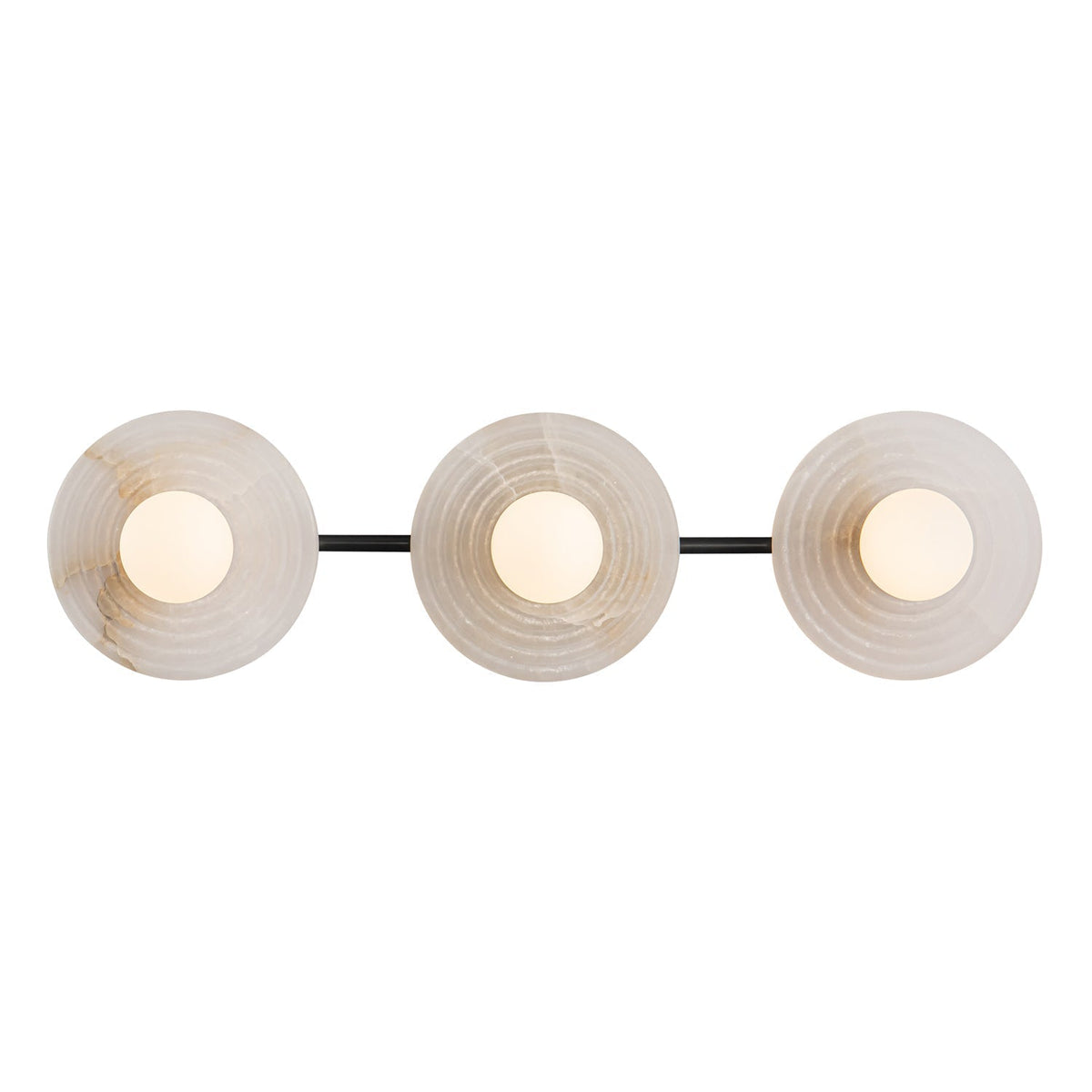 Dahlia Triple Alabaster Wall Sconce - Urban Bronzecasivra