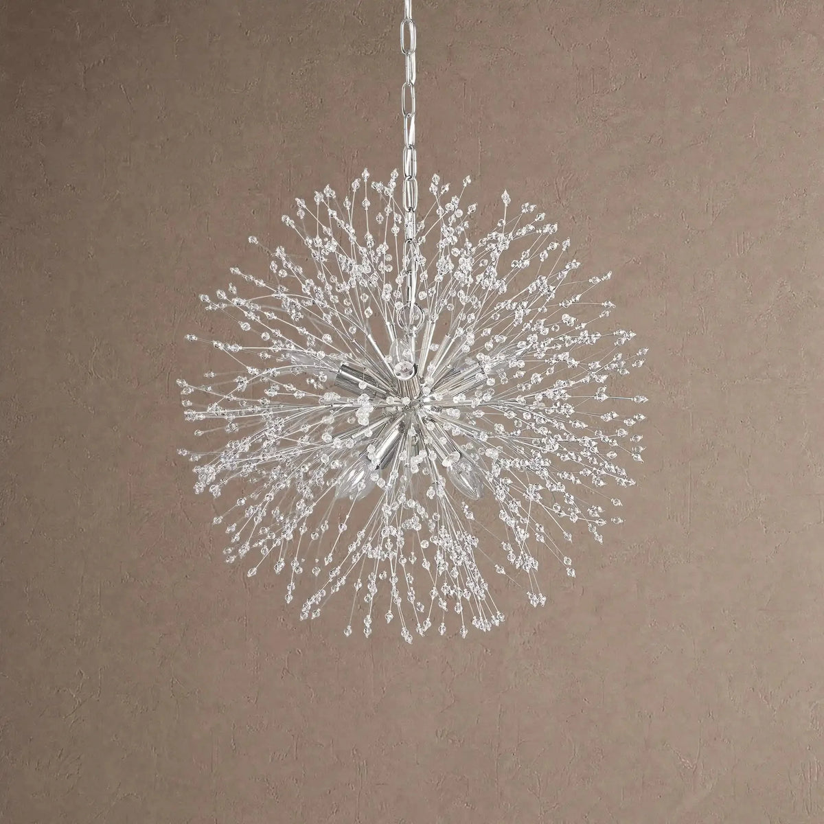 Dianthus Round Chandelier 22''30''43'' - Silver22"casivra
