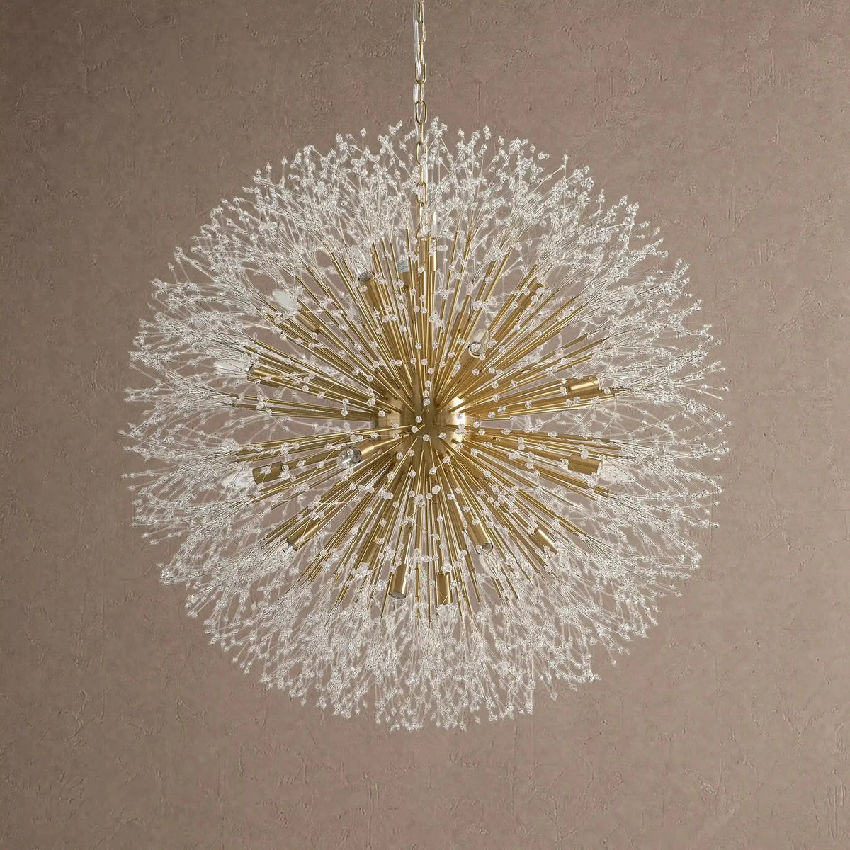 Dianthus Round Chandelier 22''30''43'' - Brass43"casivra