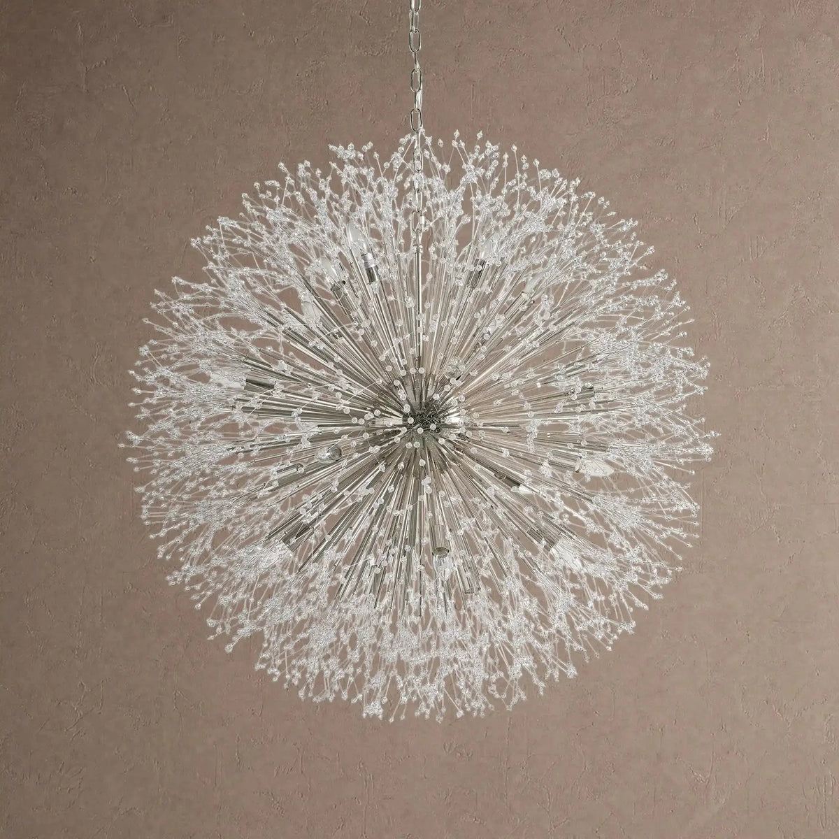 Dianthus Round Chandelier 22''30''43'' - Silver43"casivra