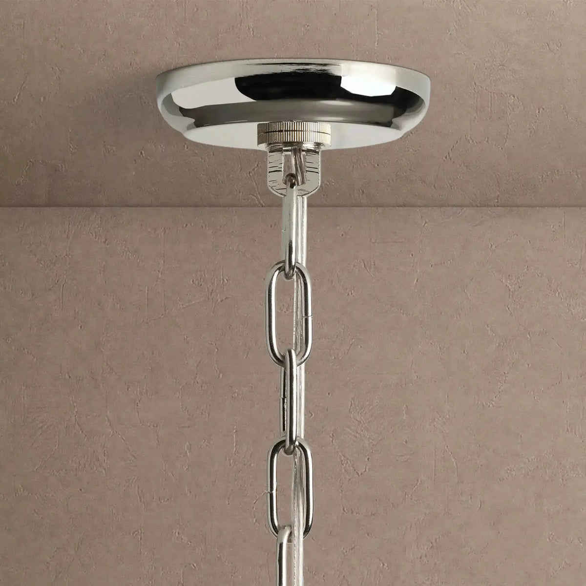 Dianthus Round Chandelier 22''30''43'' - Silver43"casivra