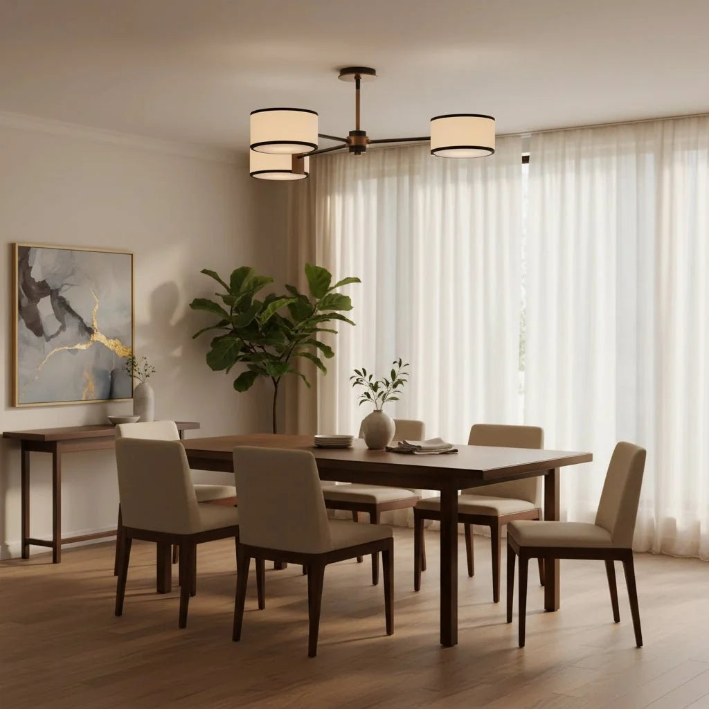 Daphne Fabric Flush Mount-Lighting-casivra-casivra