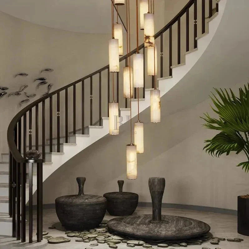 Darlen Modern Staircase Chandelier - 6 LightsRemote Control (Dimmable)casivra