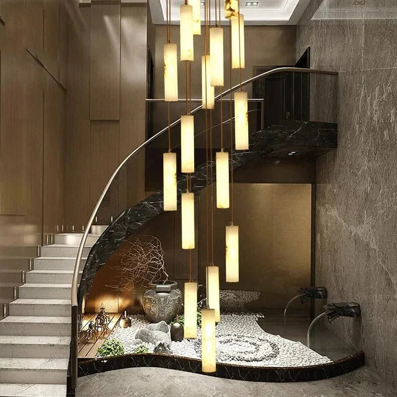 Darlen Modern Staircase Chandelier - 6 LightsRemote Control (Dimmable)casivra