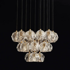 Boule De Radiant Crystal Cluster Chandelier 24"