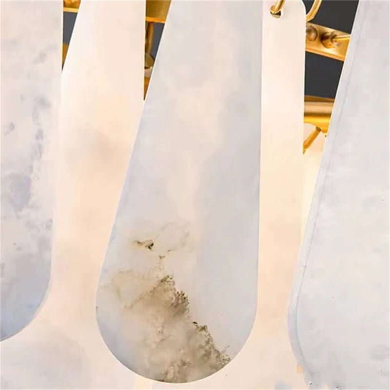 Deborah Alabaster Foyer Chandelier Lighting, Luxury Modern Lighting - D 31.5"casivra