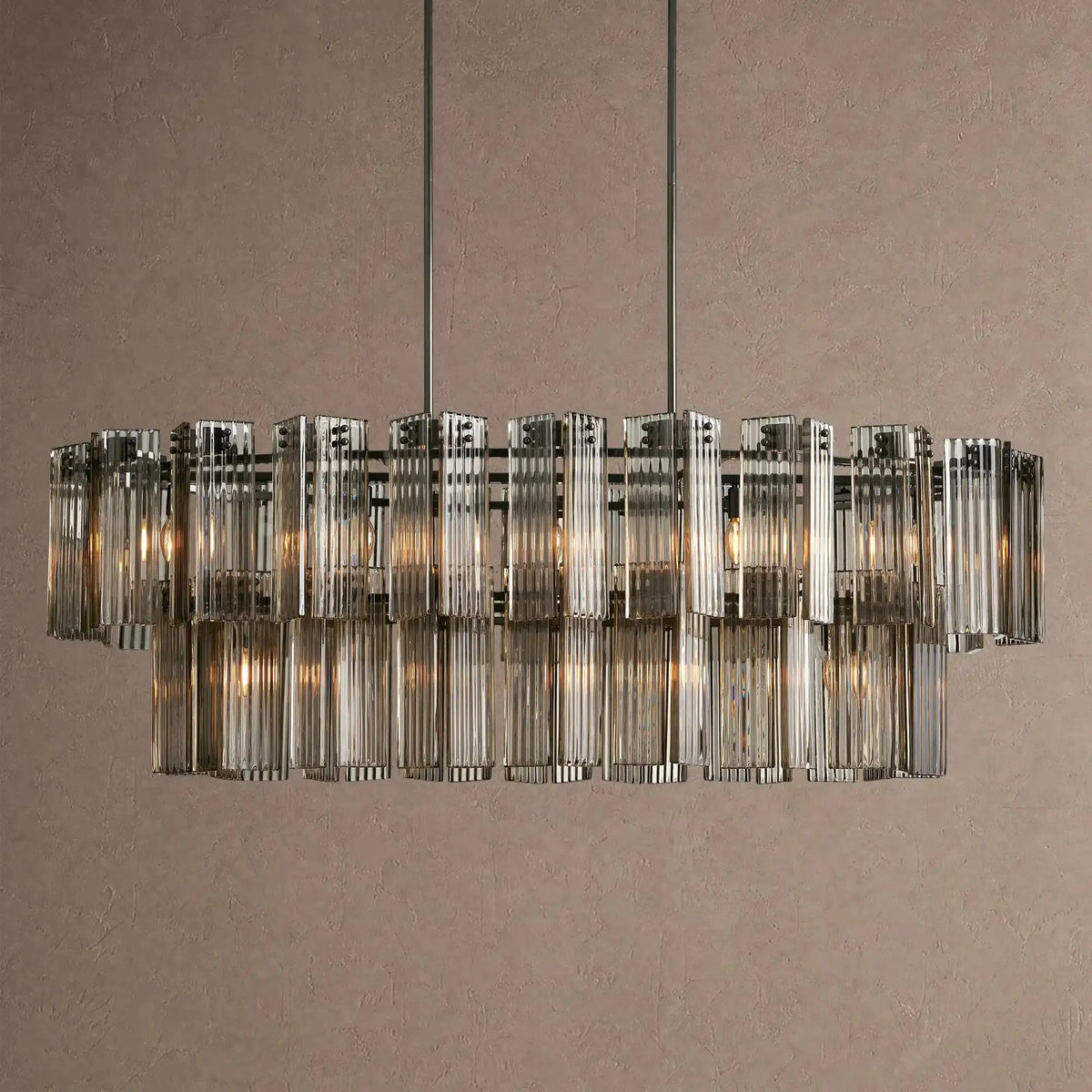 Dorsey Oval Chandelier - 63''BlackSmokecasivra