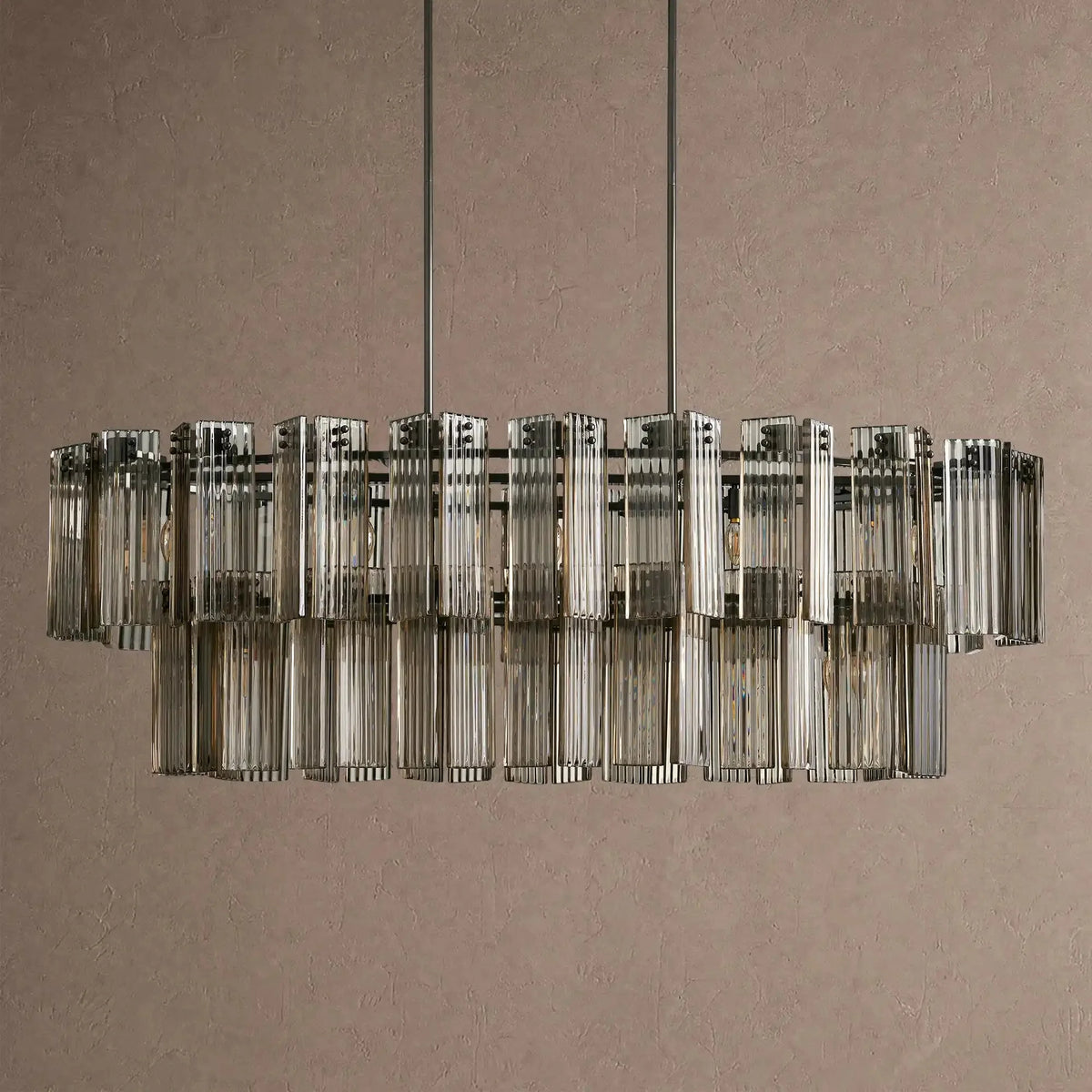 Dorsey Oval Chandelier - 63''BlackSmokecasivra