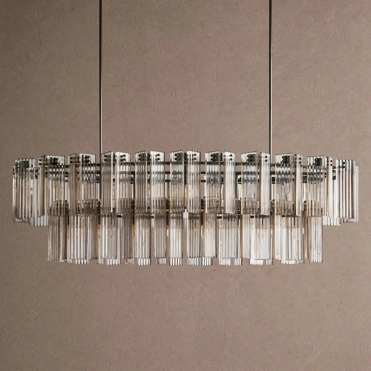 Dorsey Oval Chandelier - 72''BlackClearcasivra