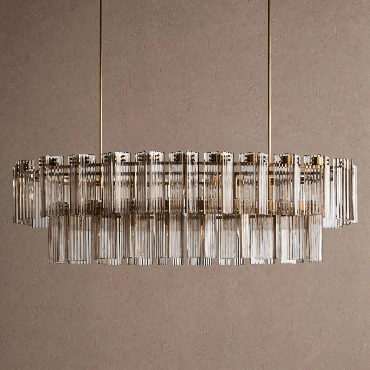 Dorsey Oval Chandelier - 72''BlackClearcasivra