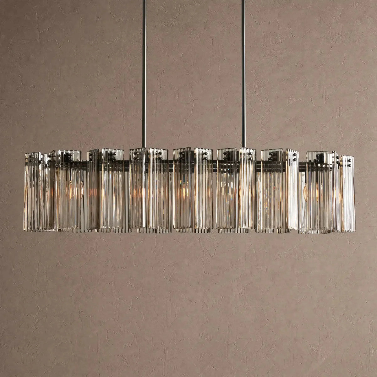 Dorsey Oval Chandelier - 51''BrassSmokecasivra
