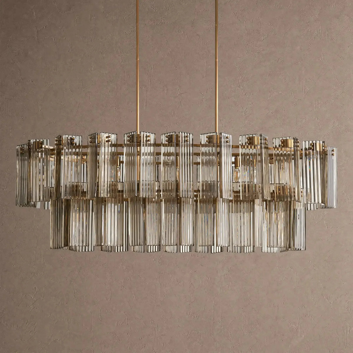 Dorsey Oval Chandelier - 72''BlackClearcasivra