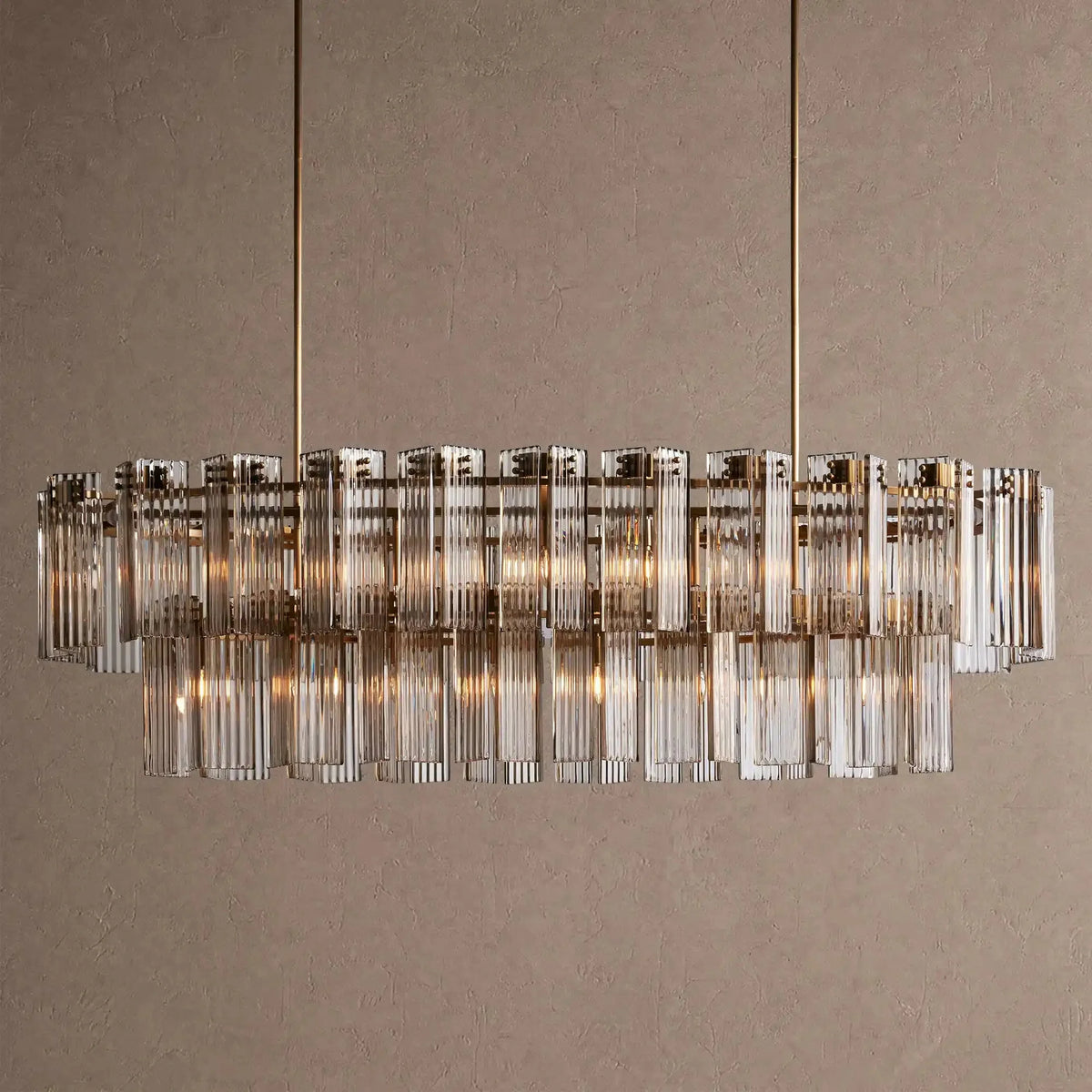 Dorsey Oval Chandelier - 72''BrassSmokecasivra