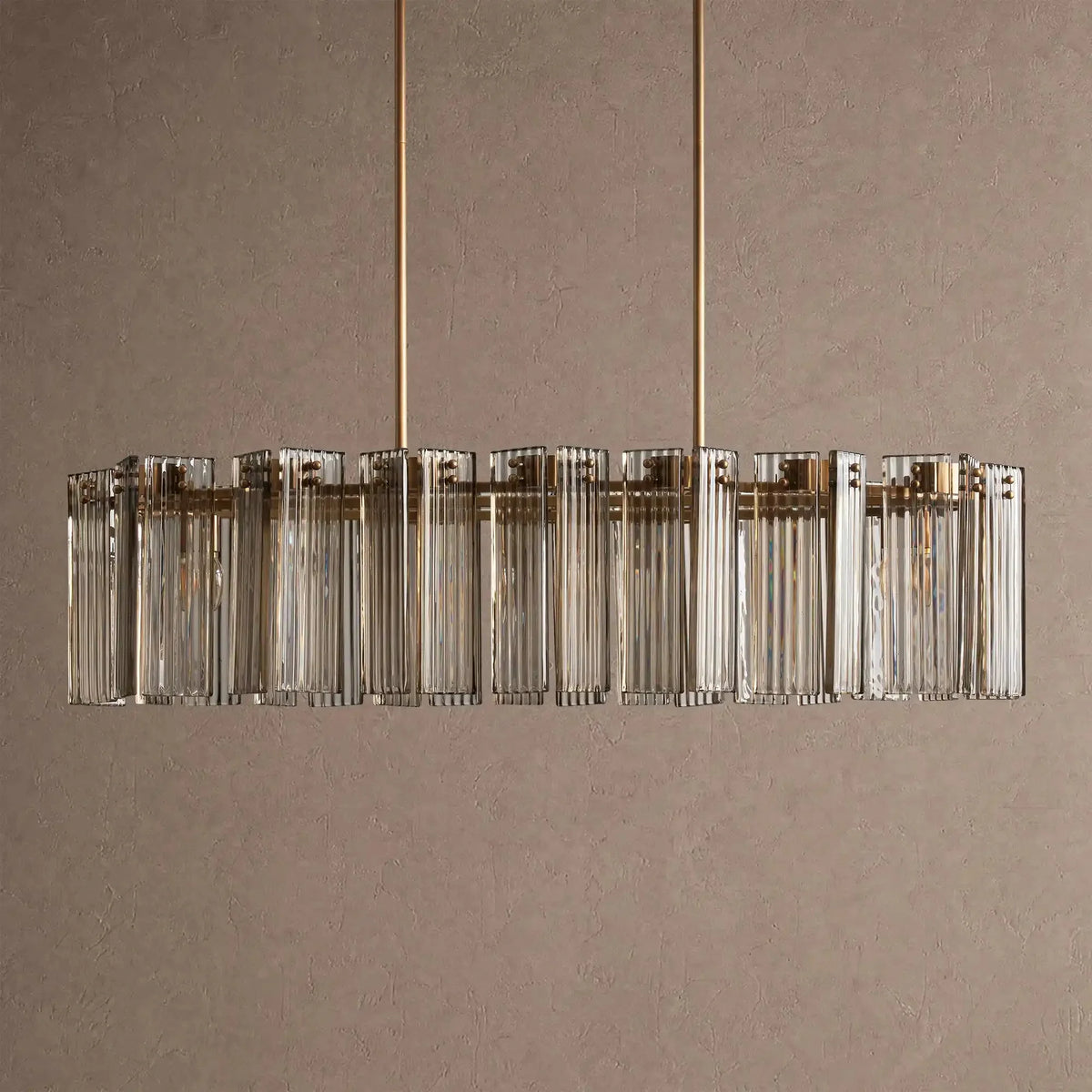 Dorsey Oval Chandelier - 51''BrassSmokecasivra