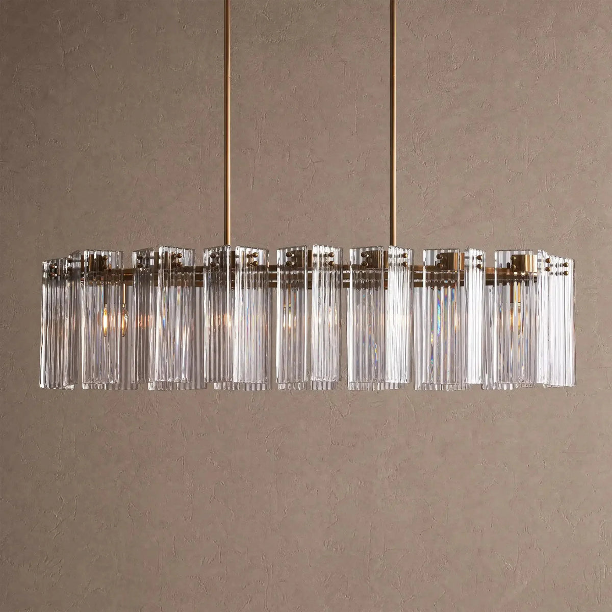 Dorsey Oval Chandelier - 51''BrassClearcasivra