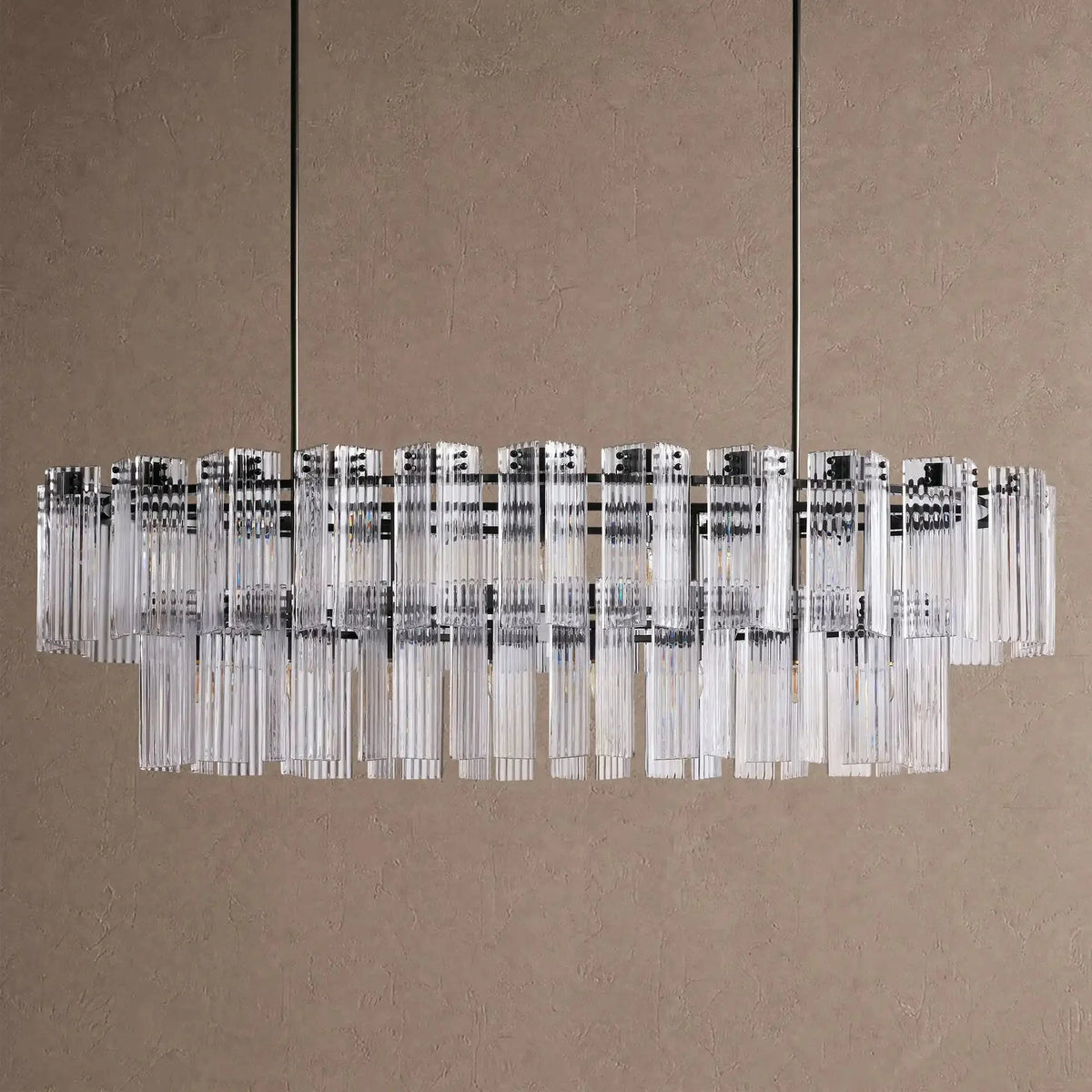 Dorsey Oval Chandelier - 72''BrassClearcasivra