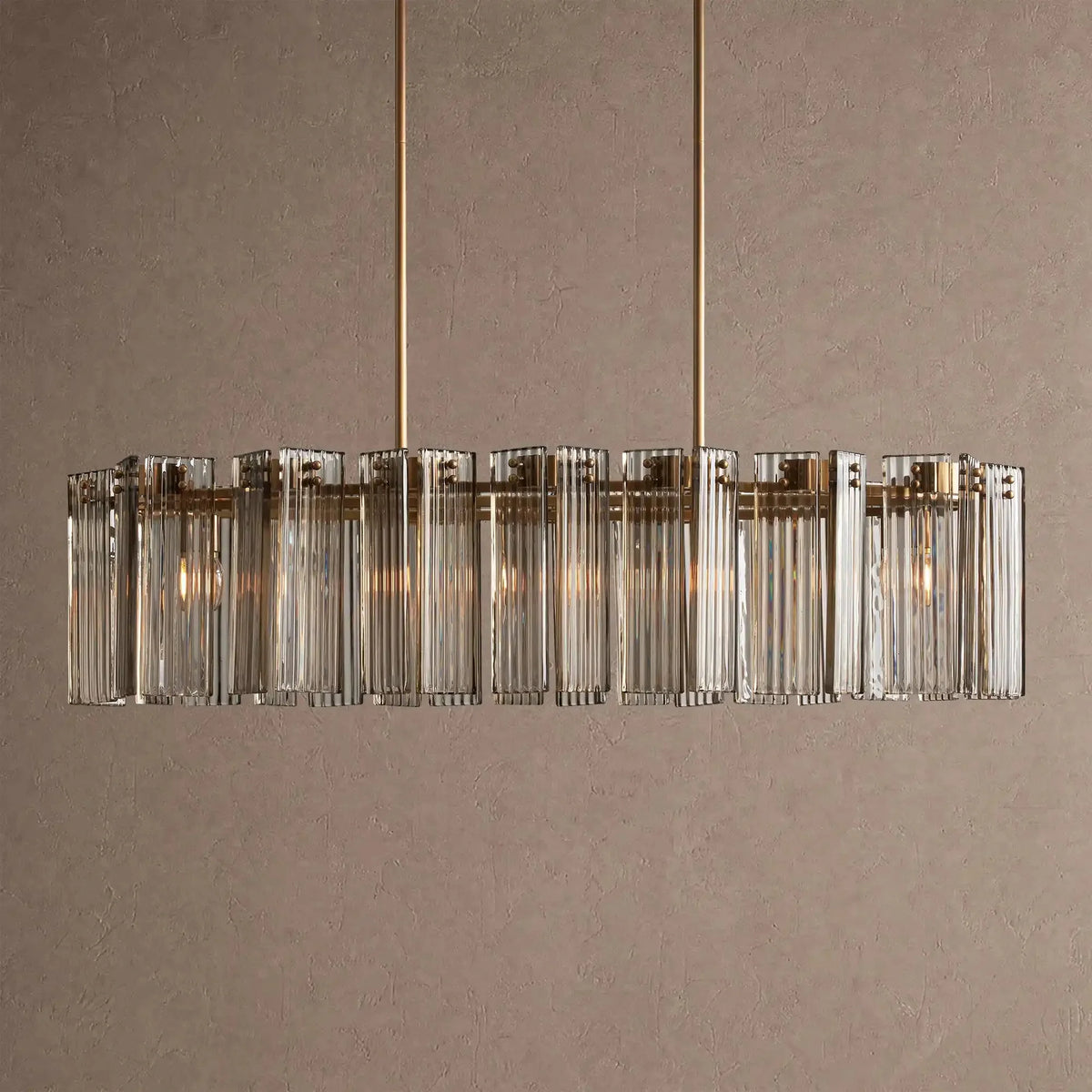 Dorsey Oval Chandelier - 51''BlackClearcasivra