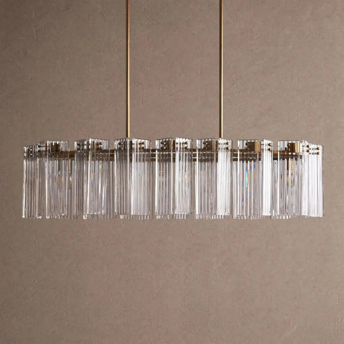 Dorsey Oval Chandelier - 51''BrassClearcasivra