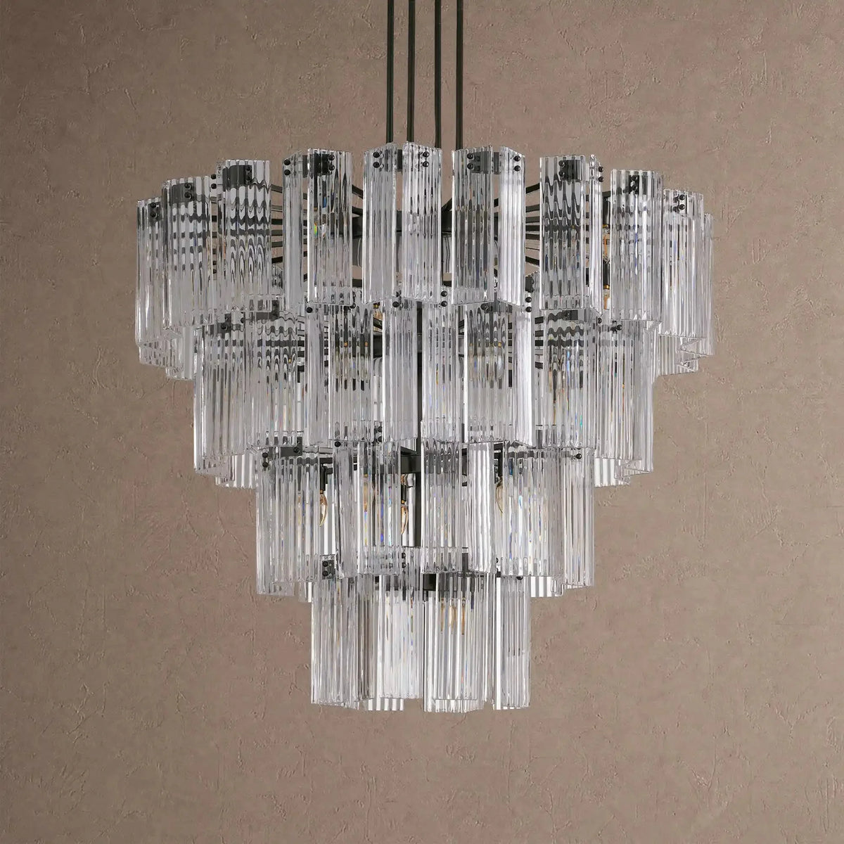 Dorsey Round Chandelier 38''48''60'' - 48‘’BrassSmokecasivra
