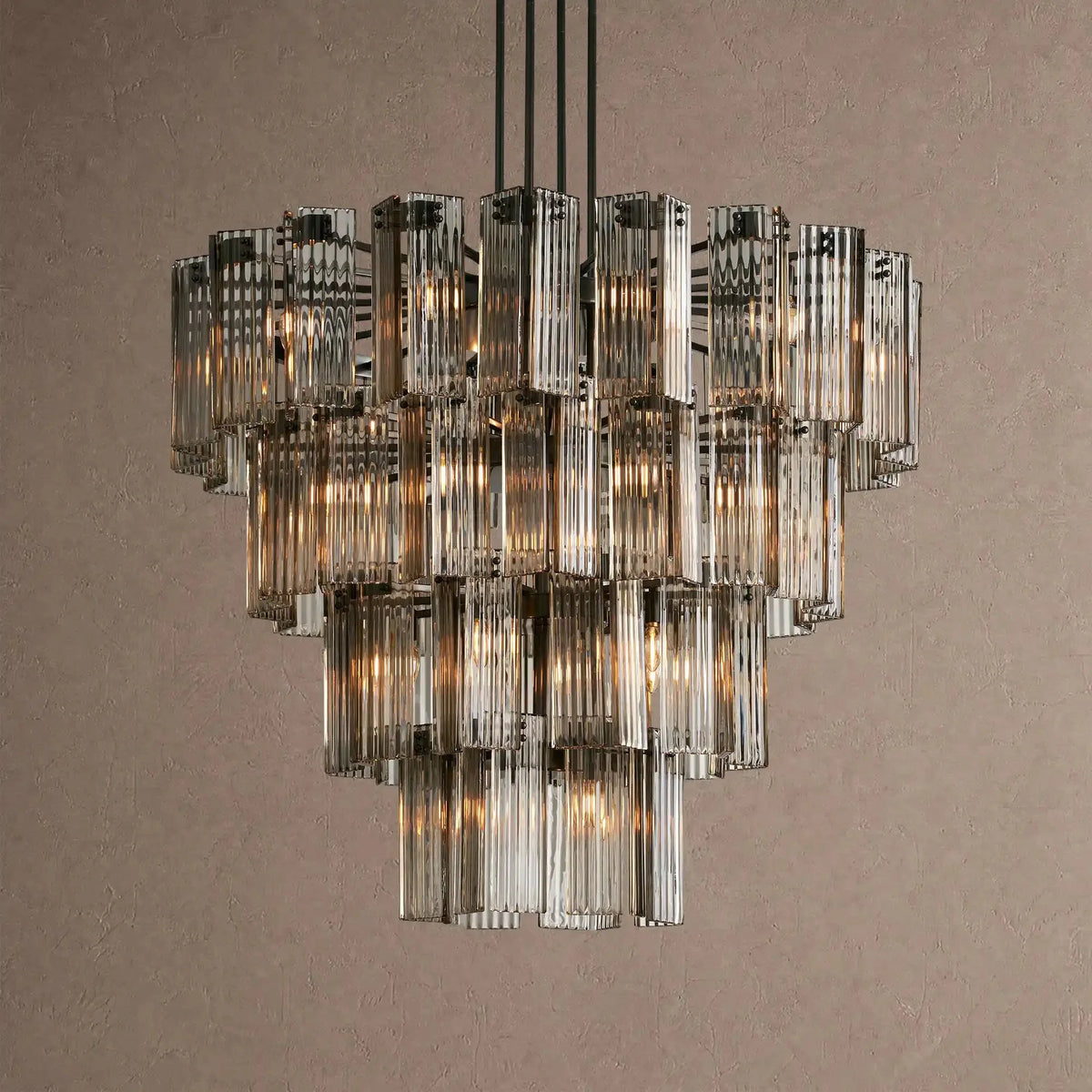 Dorsey Round Chandelier 38''48''60'' - 48‘’BlackSmokecasivra