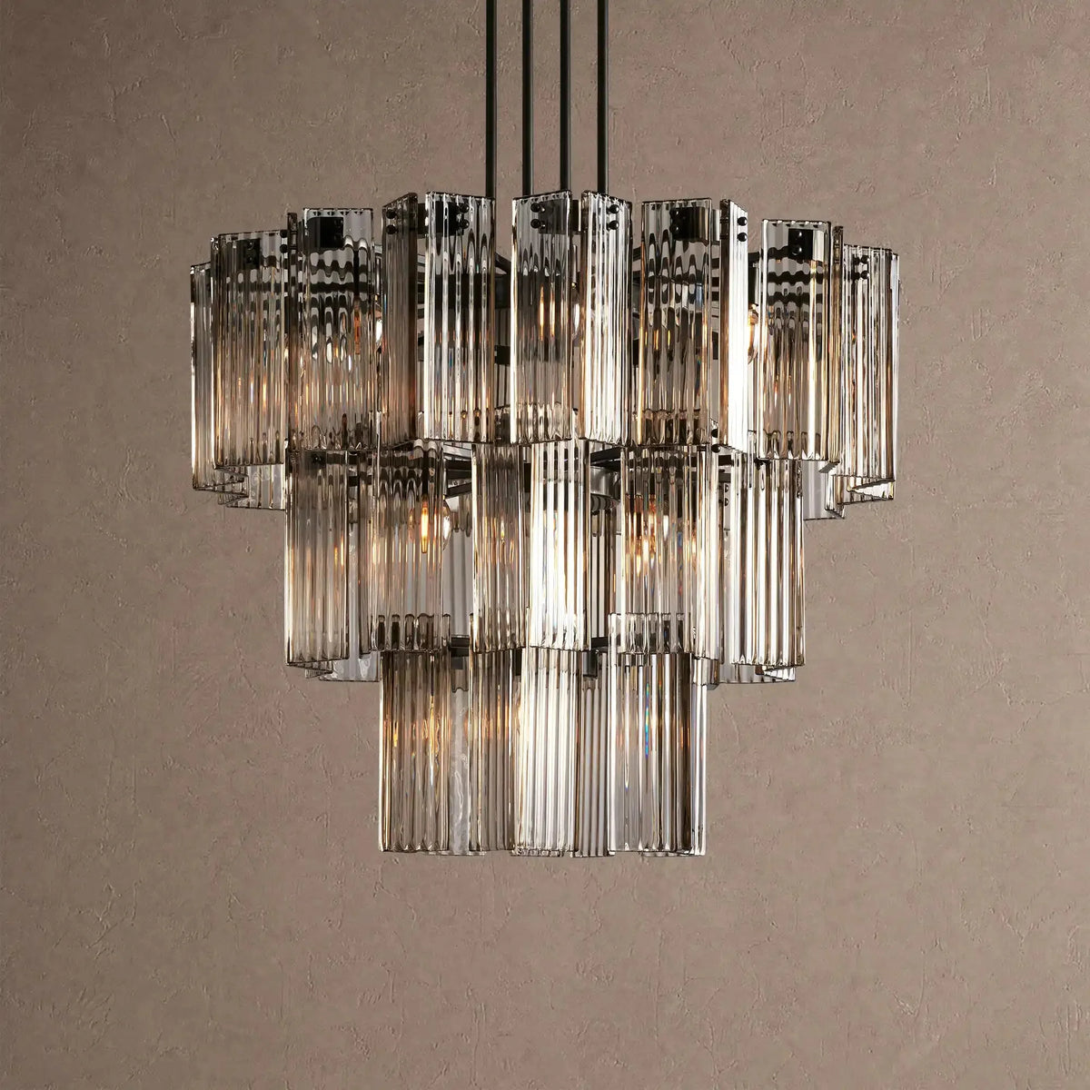 Dorsey Round Chandelier 38''48''60'' - 38‘’BlackSmokecasivra