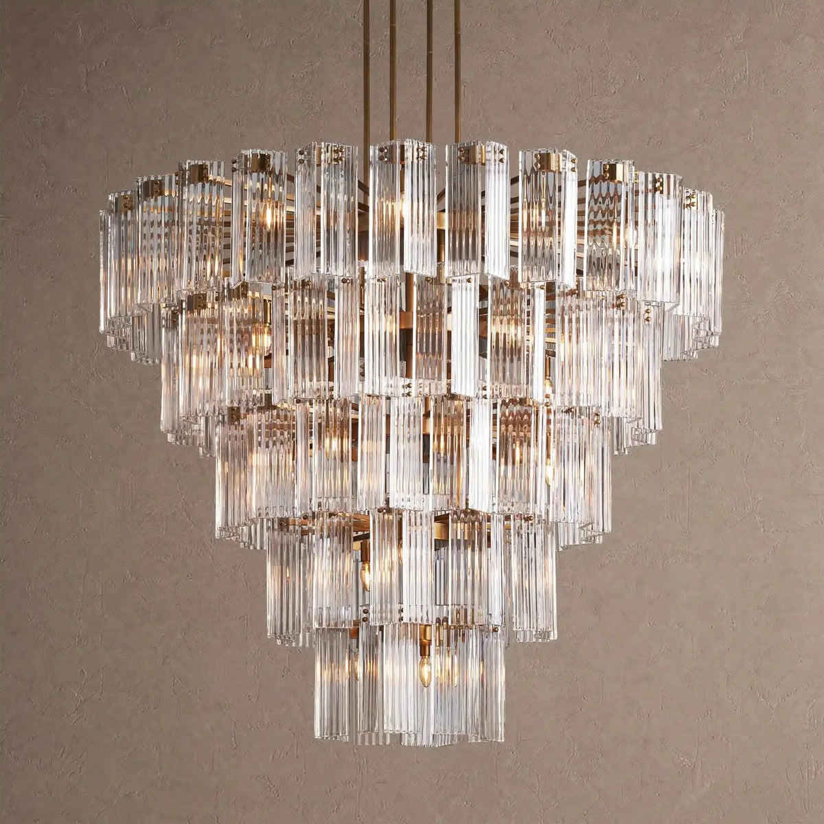 Dorsey Round Chandelier 38''48''60'' - 60‘’BrassClearcasivra