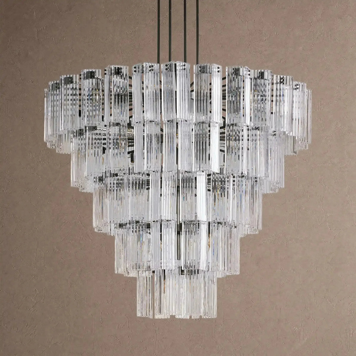 Dorsey Round Chandelier 38''48''60'' - 60‘’BlackClearcasivra