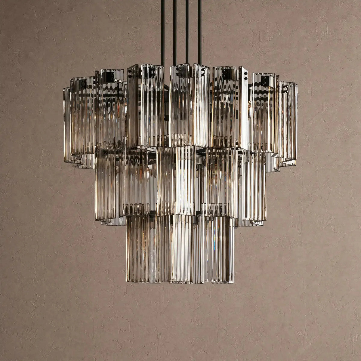Dorsey Round Chandelier 38''48''60'' - 38‘’BlackSmokecasivra