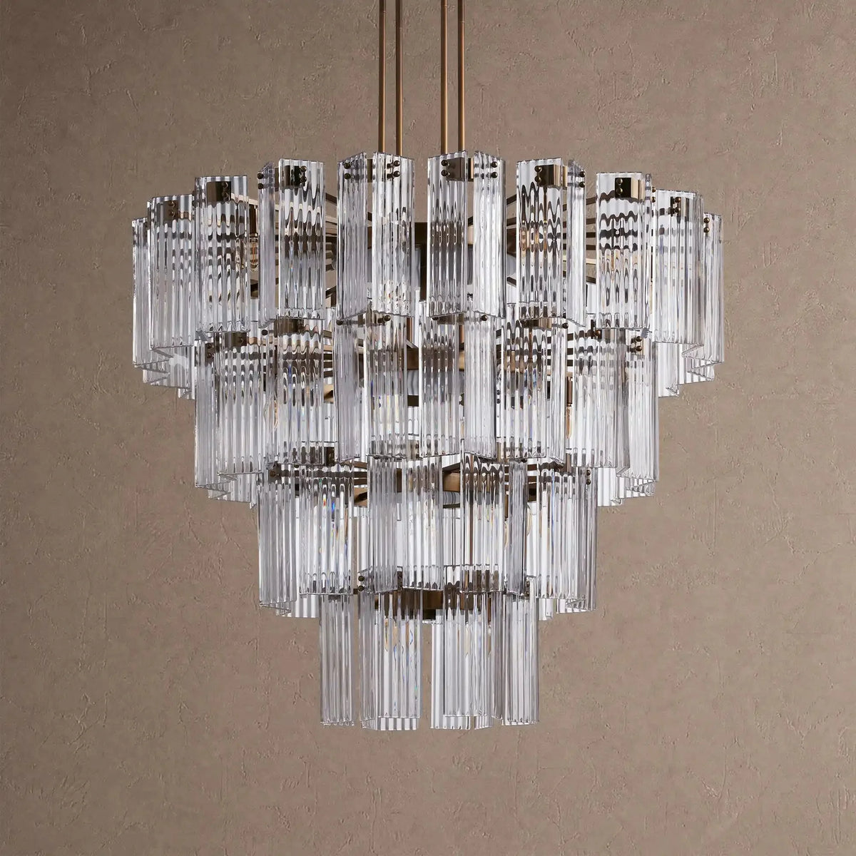 Dorsey Round Chandelier 38''48''60'' - 48‘’BrassClearcasivra