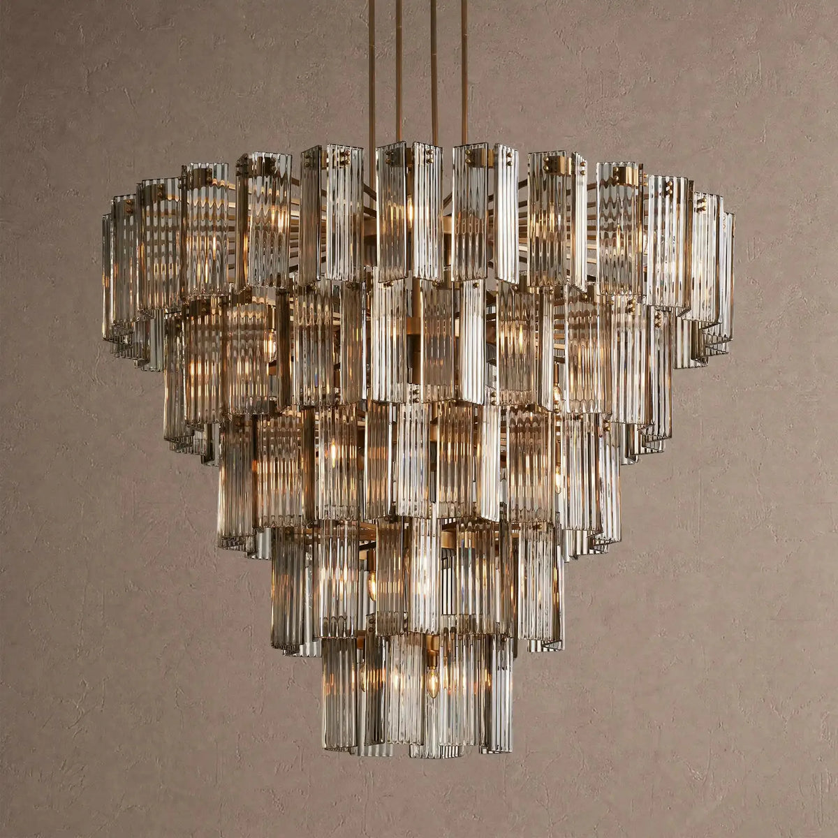 Dorsey Round Chandelier 38''48''60'' - 60‘’BrassSmokecasivra
