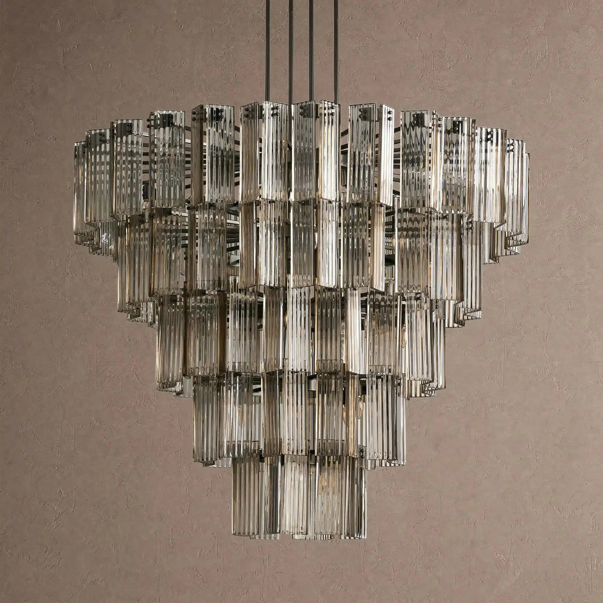 Delsie Round Chandelier 38''48''60'' - 60‘’BlackSmokecasivra