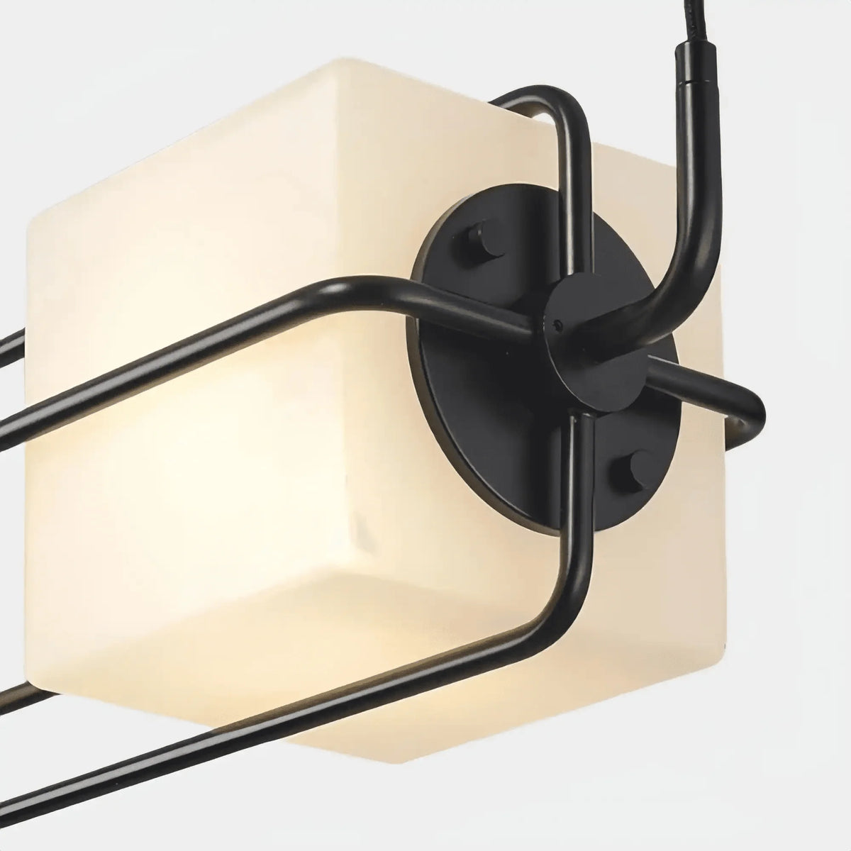 Designer Modern Geometric Grid - Form Handblown Glass Chandelier for Low Ceilings - L35.43"*W35.43"*H51.18"(90cm*90cm*H130cm)Warm Lightcasivra