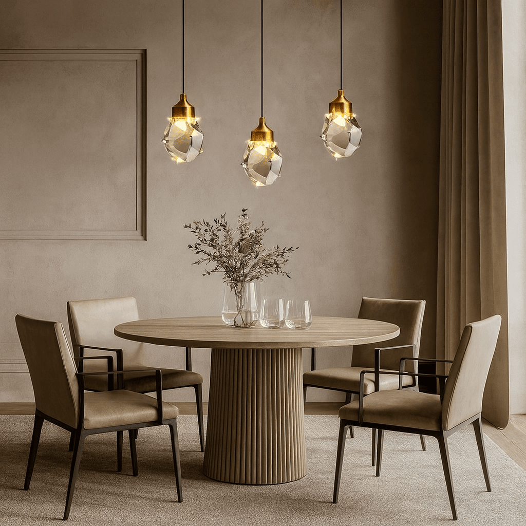 Valenza grand crystal pendant light full view