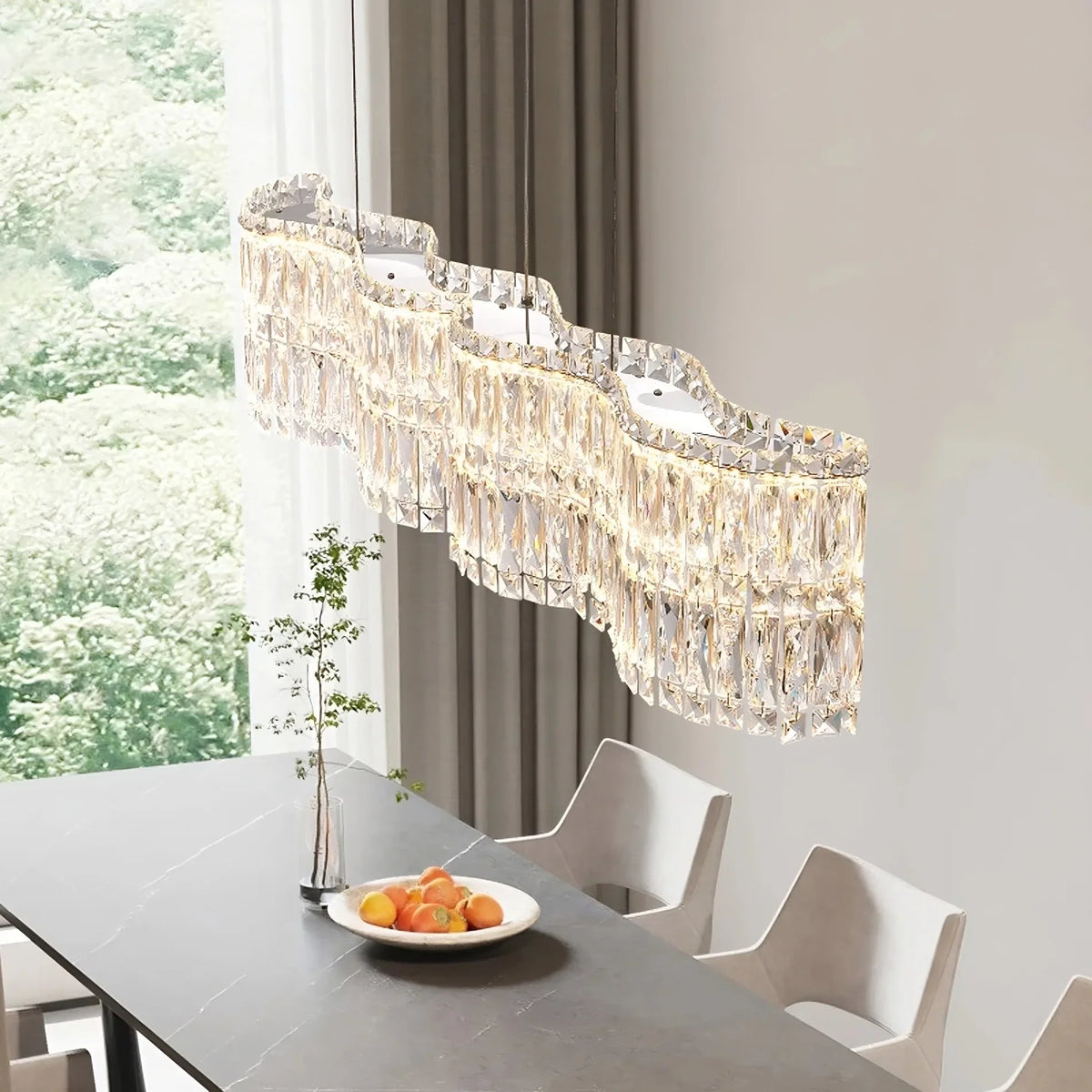 buyBacci 39" Crystal Dining Chandelier - Morsale