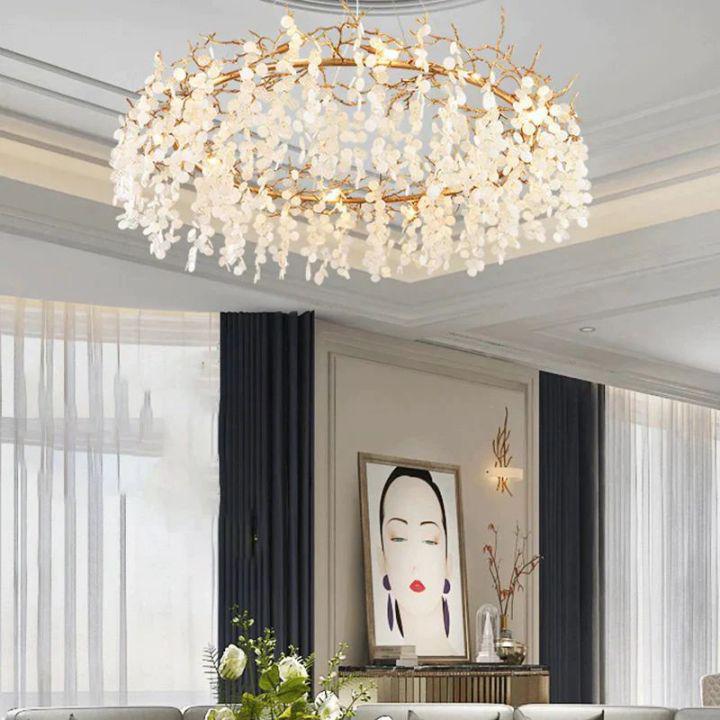 Donna Round Circle Fortune Tree Round Branch Chandelier - 43.3" Dcasivra